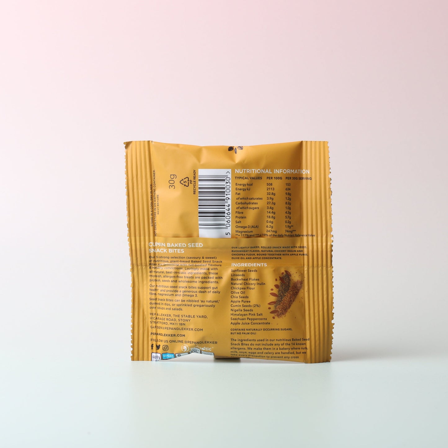 PEP & LEKKER - Cumin Seed Snack 30g