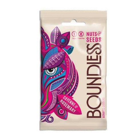 
                  
                    Boundless Activated Nuts & Seeds Cayenne & Rosemary flavour delicious vegan snack
                  
                