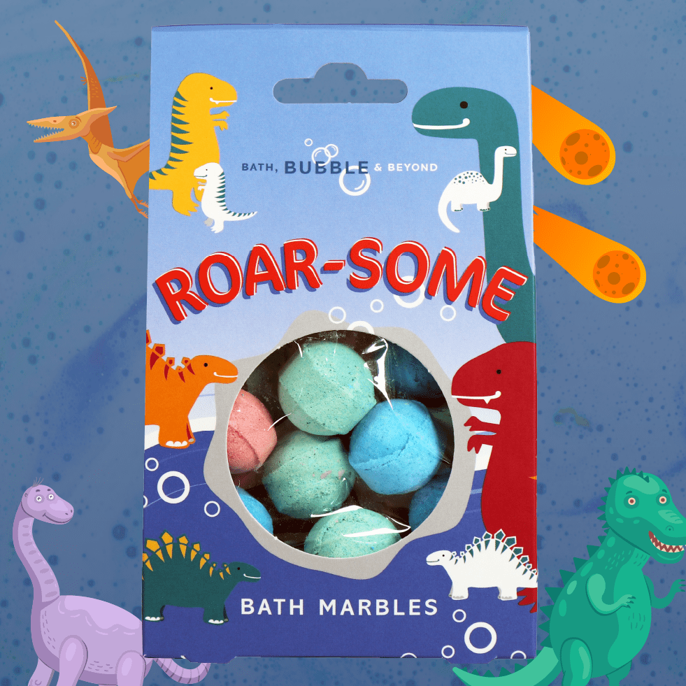 
                  
                    Bath, Bubble & Beyond kids dinosaur Roar-some Bath fizzer marbles 
                  
                