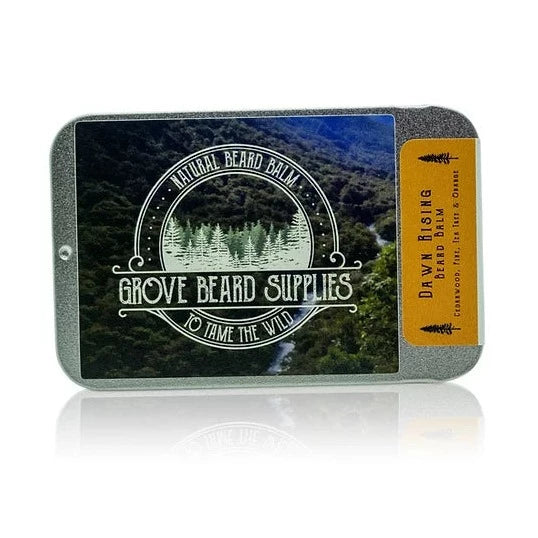 
                  
                    Grove Beard Supplies Beard Balm, Dawn Rising. Handcrafted to provide complete nourishment for your beard.
                  
                