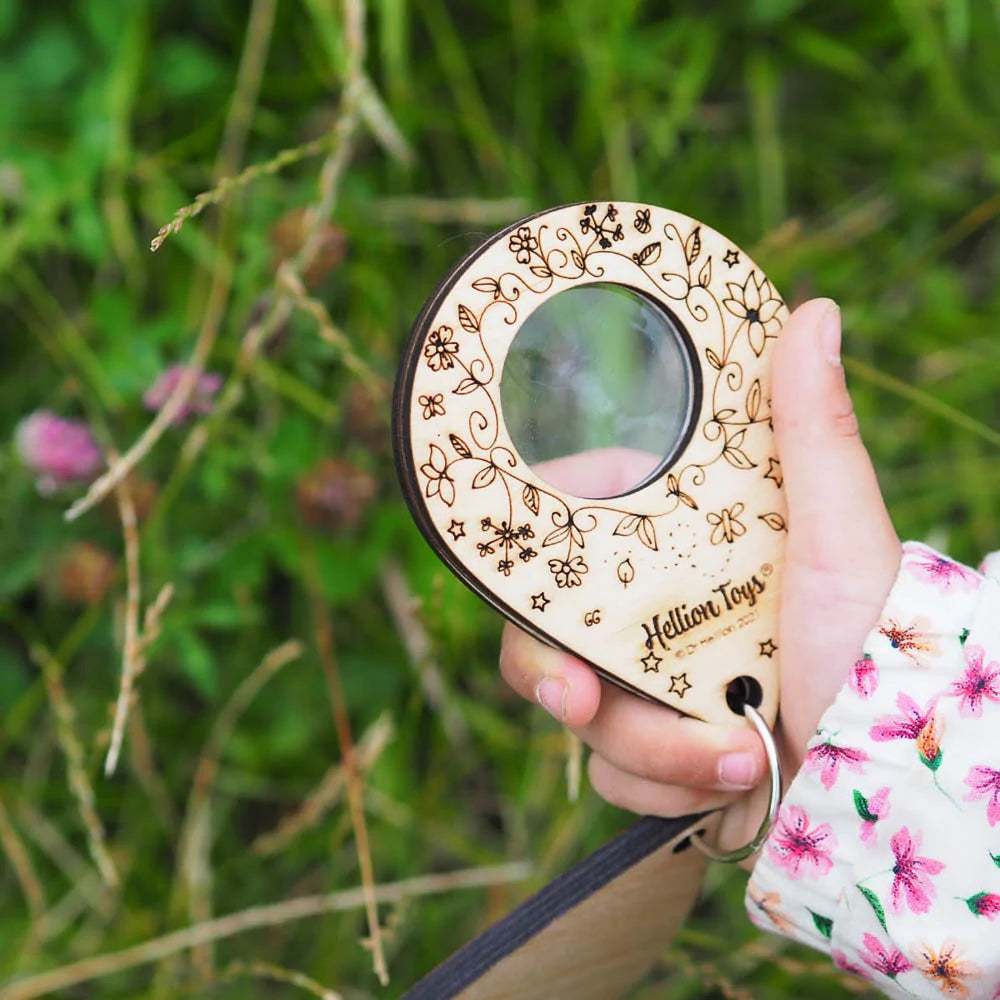 
                  
                    Hellion Toys Pocket Explorer Magnifying Glass. Sustainably made magnifying glass, a great companion for observation and enriching our understanding of the natural world
                  
                
