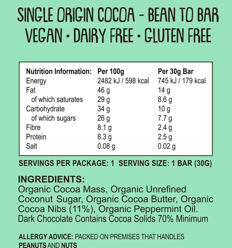 
                  
                    ChocLit! Mint Crunch Organic Vegan Chocolate. Crunchy mint chocolate
                  
                