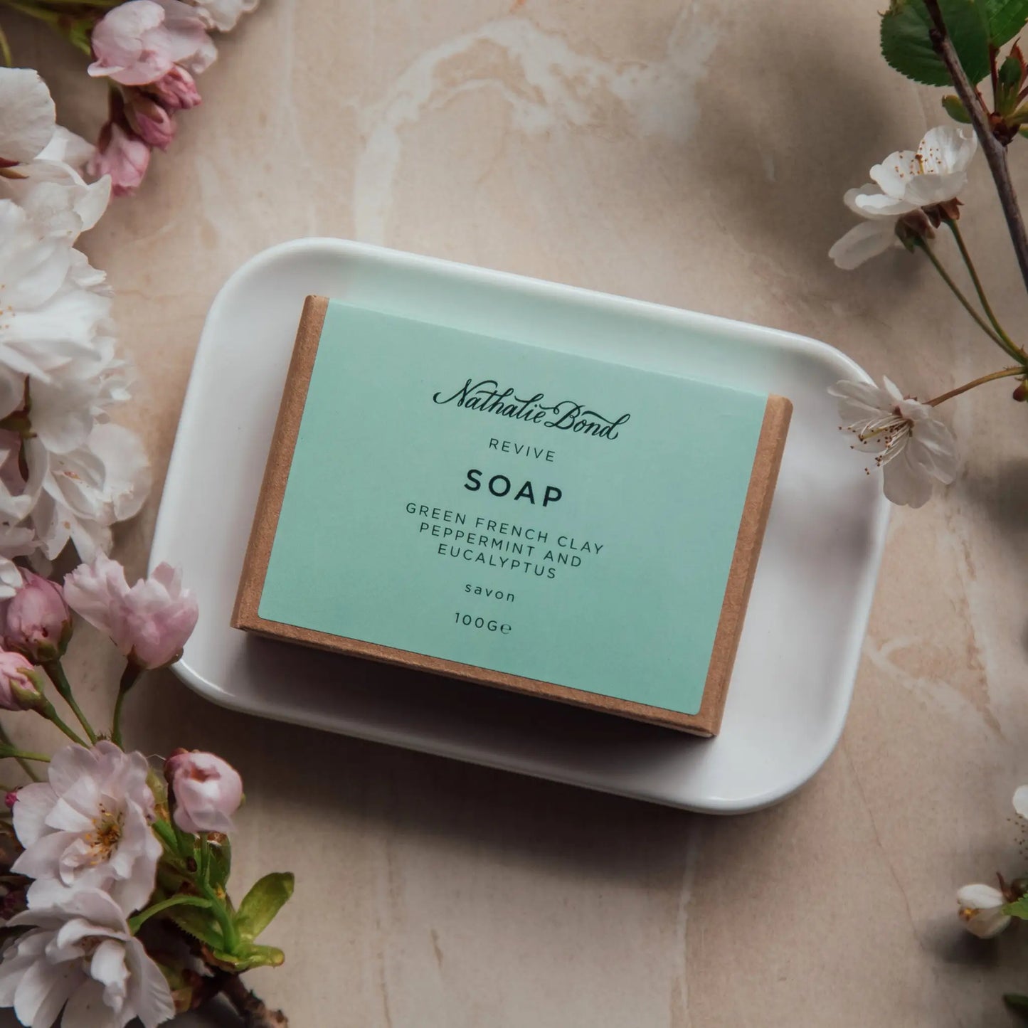 Nathalie Bond Revive Soap Bar. Packed with gentle organic vegan ingredients