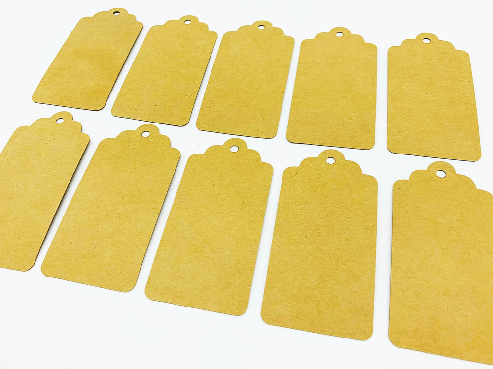 PlanetWrapIt Recyclable brown Kraft Gift Tags, Pack of 10