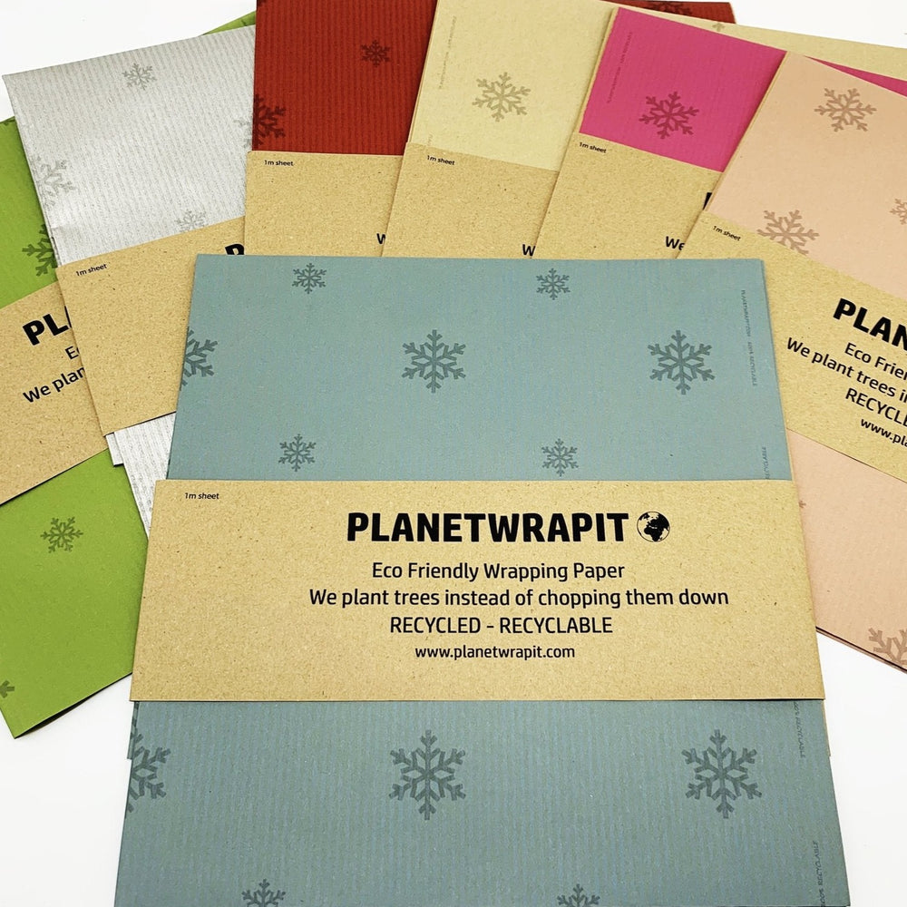 
                  
                    PlanetWrapIt Snowflake Recycled Kraft Wrapping Paper in 1 metre sheets
                  
                