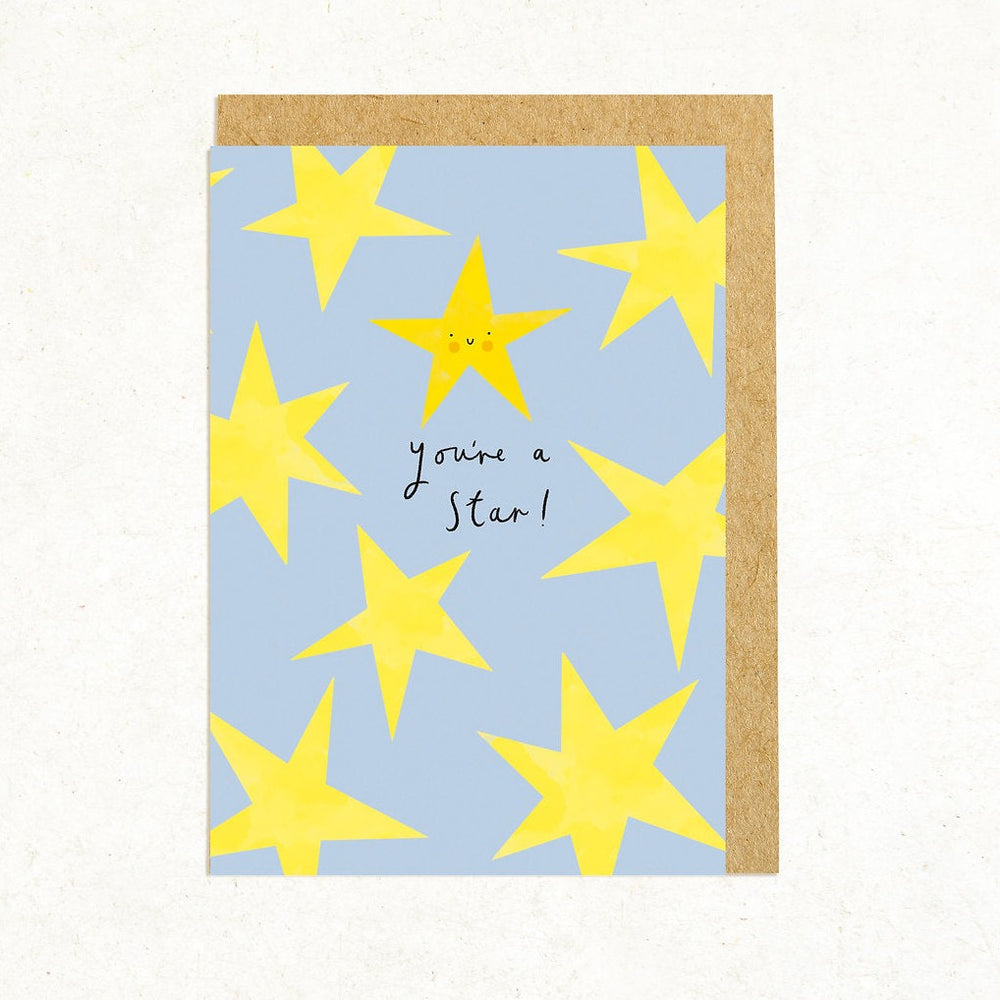 Shrew & Co You're a Star Card. Made in the U.K and printed on 100% recycled paper