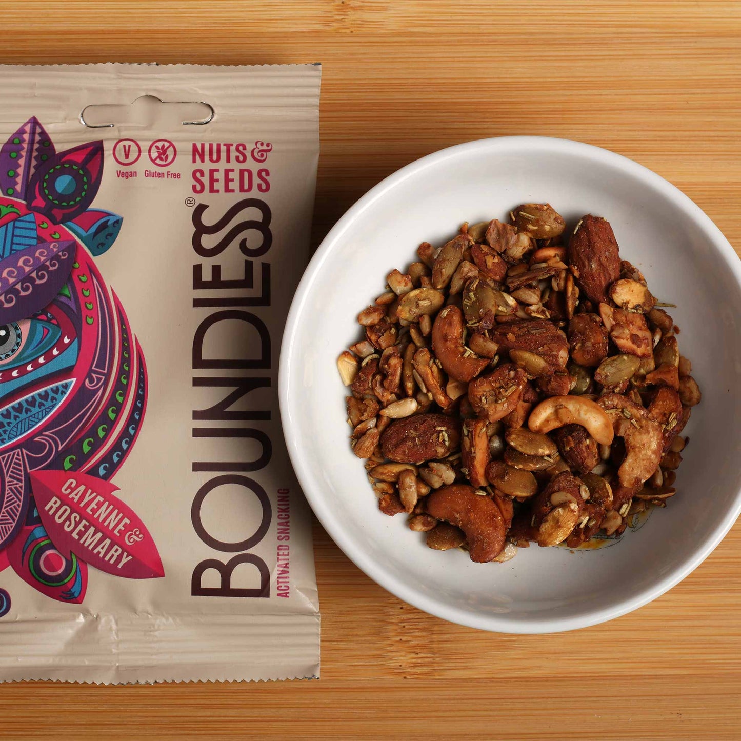 
                  
                    Boundless Activated Nuts & Seeds - Cayenne & Rosemary 30g
                  
                
