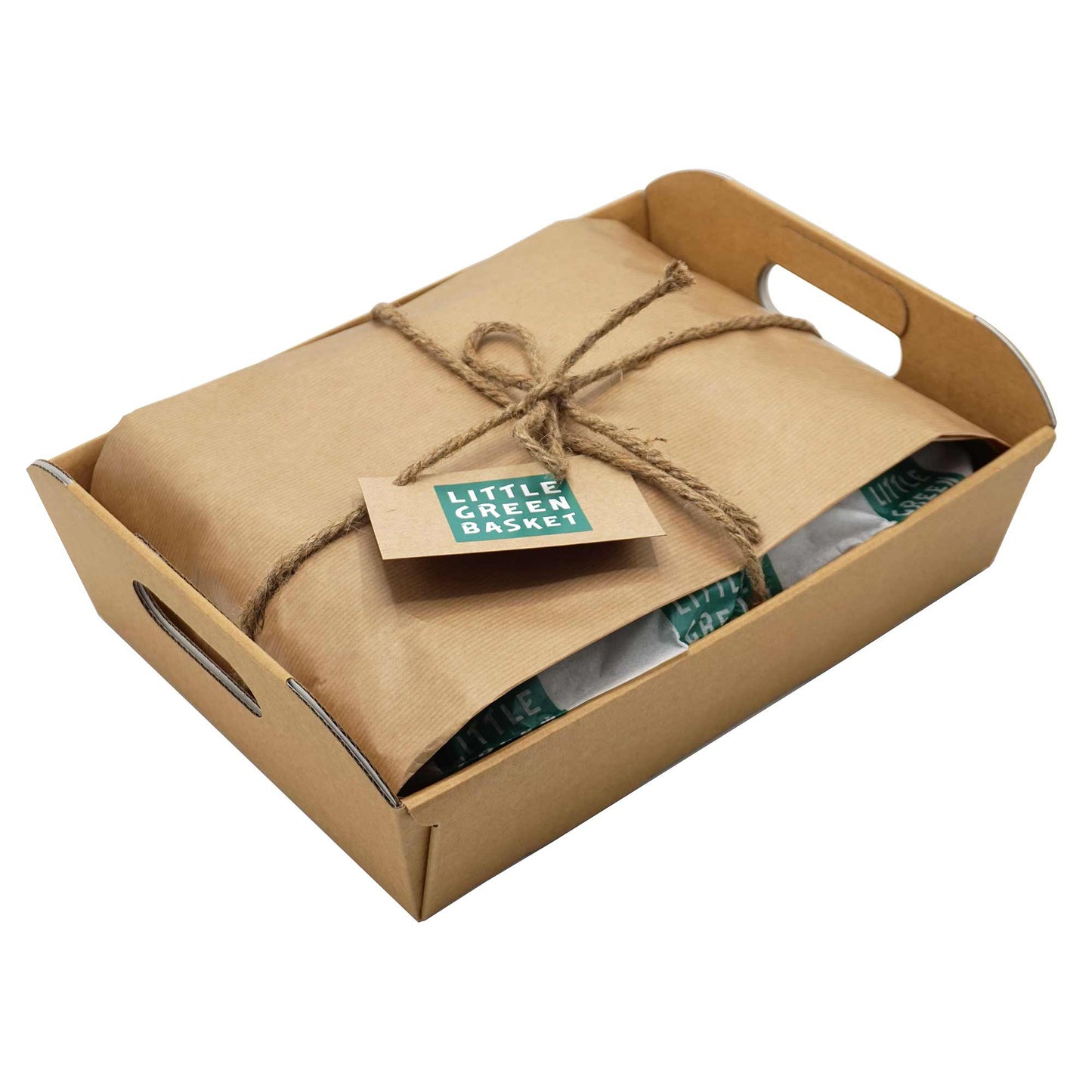 little green basket vegan gift wrap option