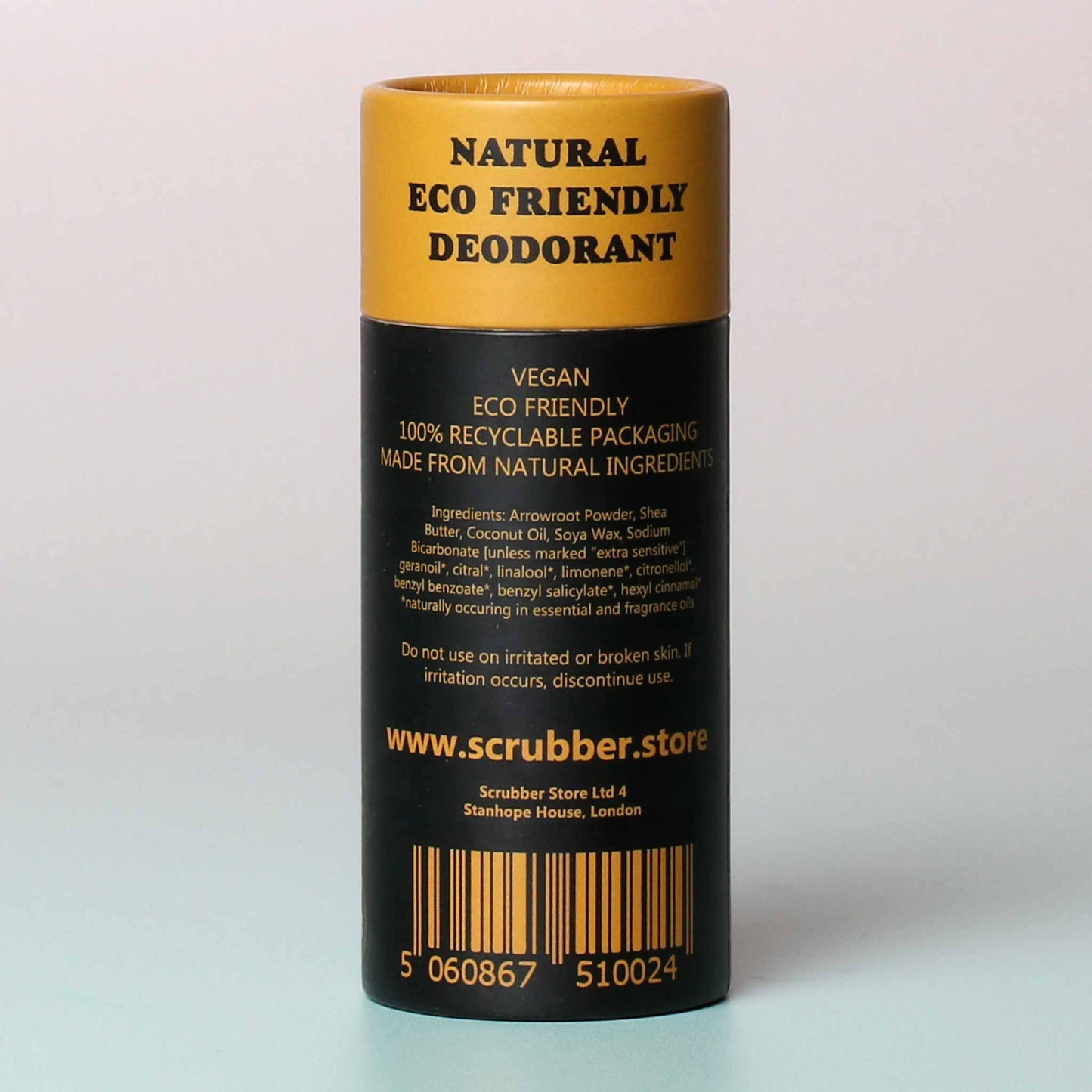 Scrubber Earl Grey & Jasmine Deodorant Stick Label