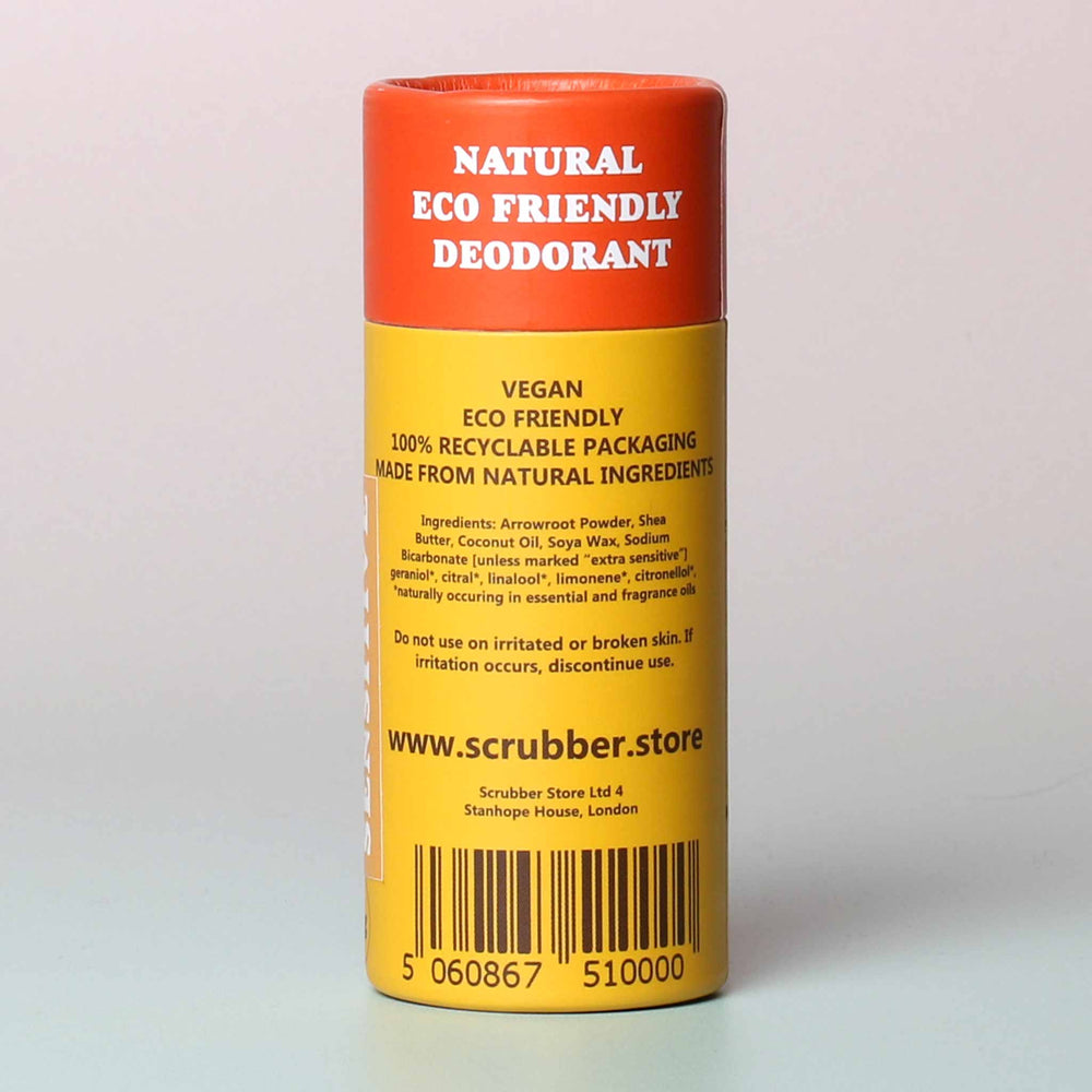 Scrubber Grapefruit & Mandarin Deodorant Stick Label