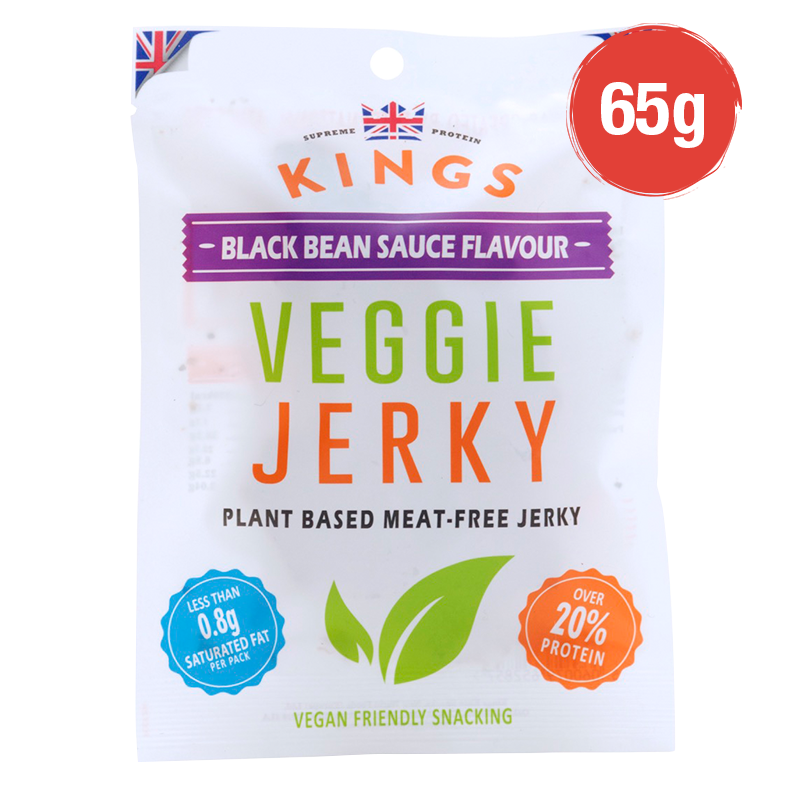 Kings Veggie Jerky Black Bean Sauce Flavour Vegan Jerky Little Green