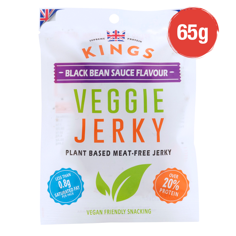 
                  
                    Kings Veggie Jerky packet of black bean flavour vegan jerky
                  
                