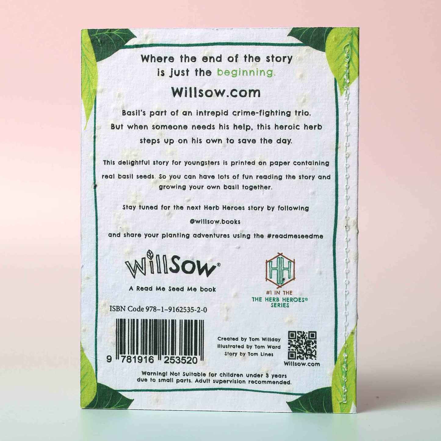 Willsow - The Basil Who Built Bridges, Plantable Book Back