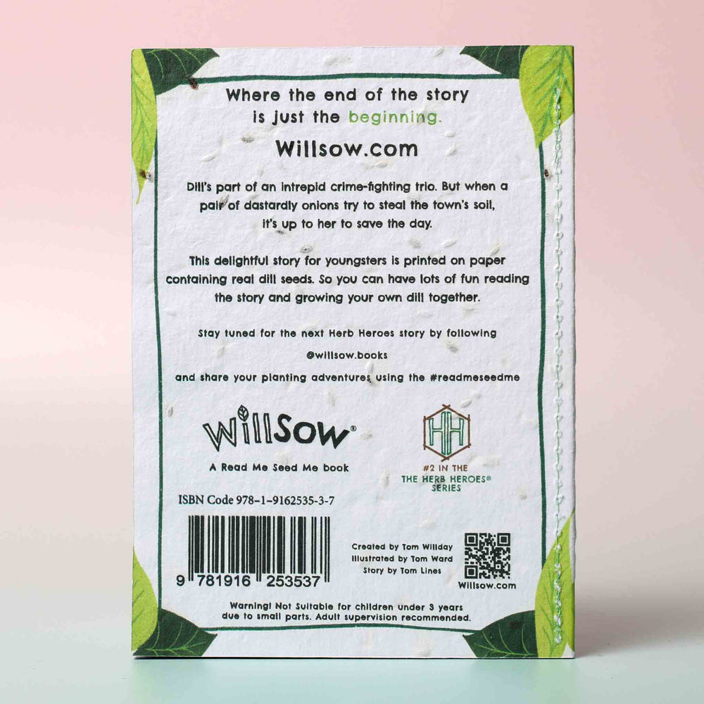 Willsow - The Dill Who Foiled The Soil Snatchers, Plantable Book Back