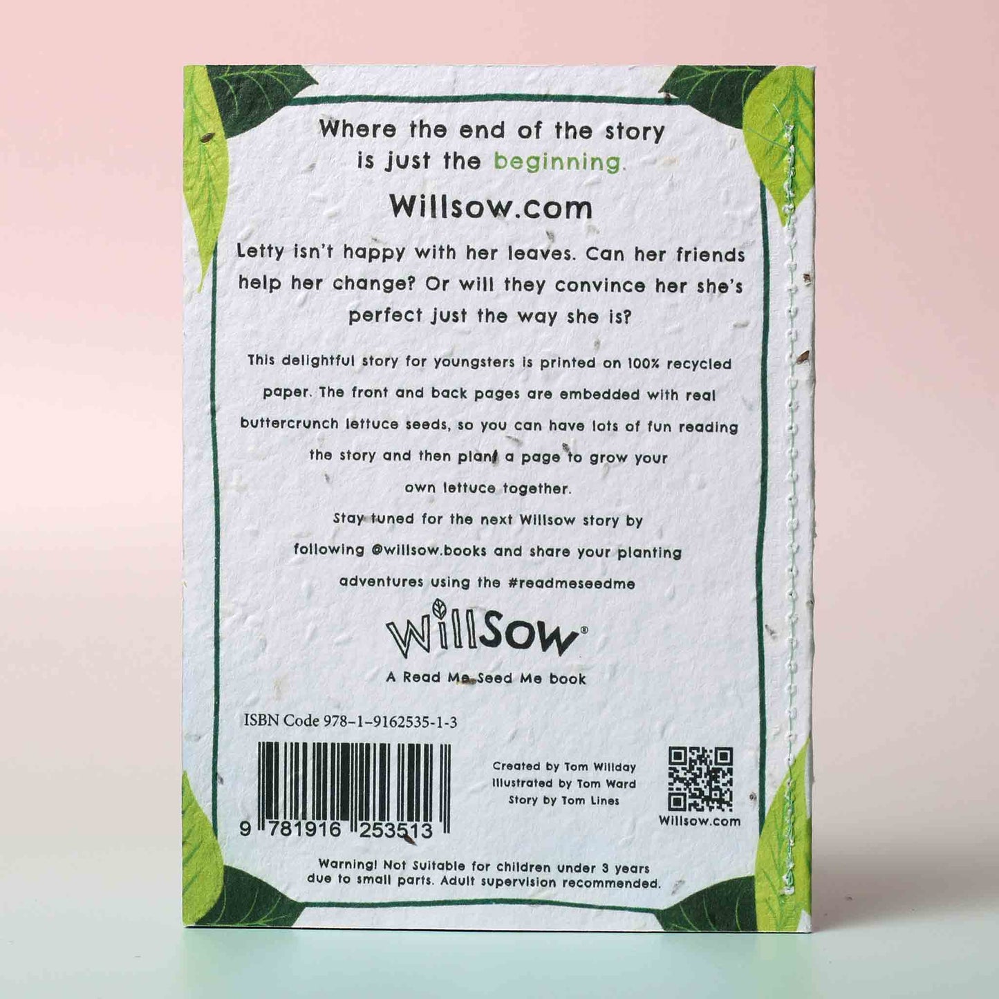 Willsow - The Lettuce Who Wanted A New Look, Plantable Book Back