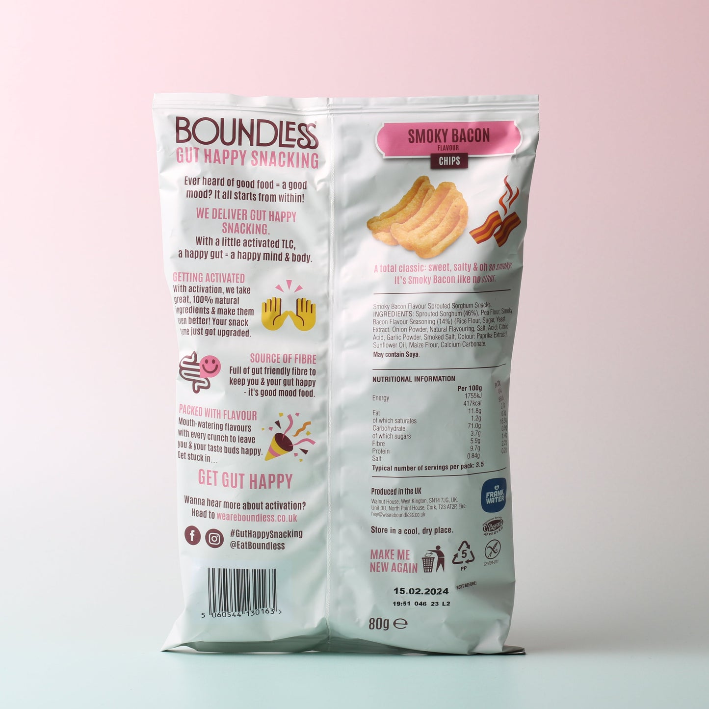 Boundless Smoky Bacon Activated Chips 80g