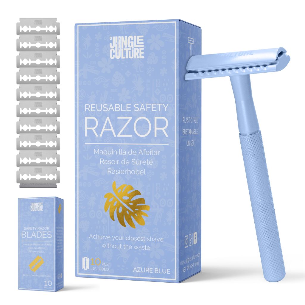 
                  
                    diamond grip jungle culture reusable razor in azure blue
                  
                