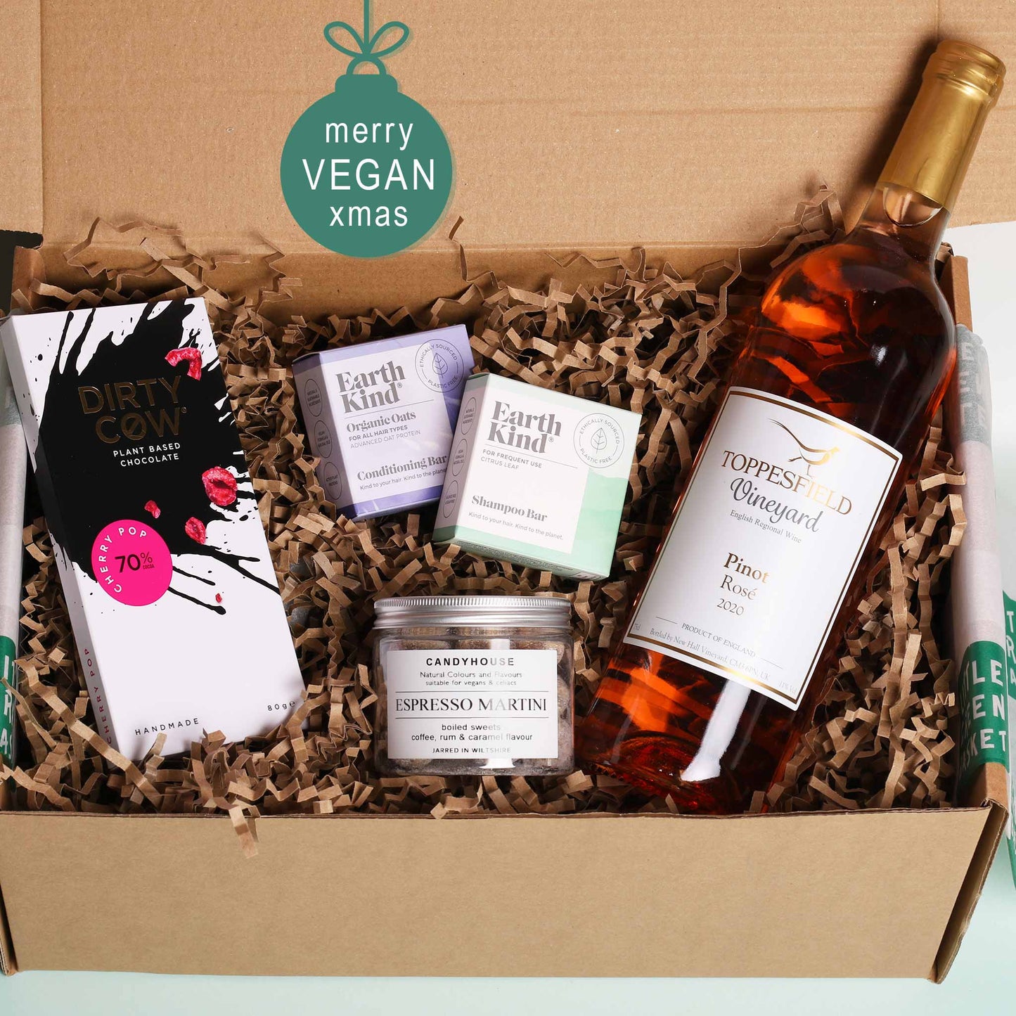 
                  
                    Vegan gift box for her has wine chocolate, sweets and haircare
                  
                