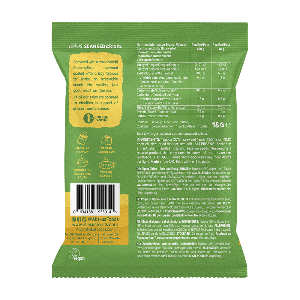 
                  
                    Abakus Seaweed Crisps - Salt & Vinegar
                  
                