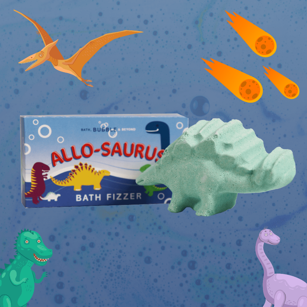 Bubble Bath & Beyond kids Allo-saurus Dinosaur Bath Fizzer