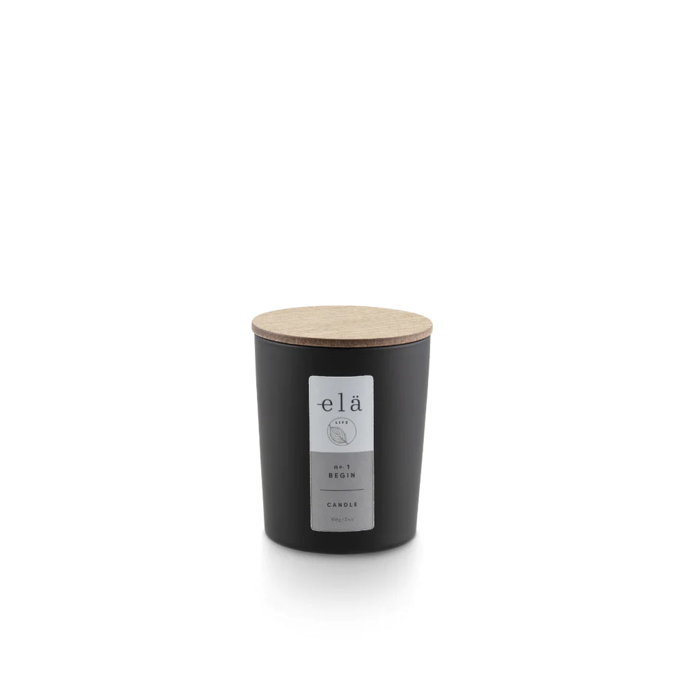 
                  
                    Elä Life Begin No 1 Votive Candle handmade in the UK 100%, natural ingredients, 100% natural wax. Blend of Geranium, Dill Seed, Bay and Bergamot 100% Essential Oils
                  
                