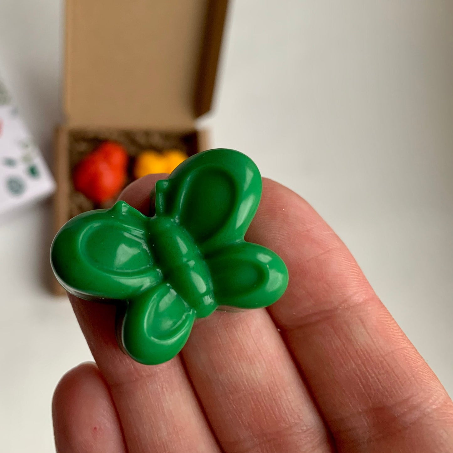 
                  
                    The Natural Crayon Company are handmade using a blend of natural wax pellets and food grade pigments.
                  
                