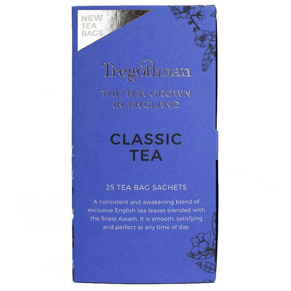 Tregothnan Classic tea bags delicious blend of hand-plucked, homegrown tea from Cornwall and the finest Assam Tea from India.