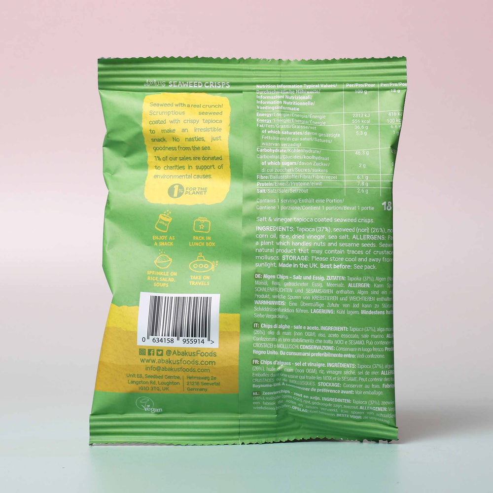 
                  
                    Abakus Seaweed Crisps - Salt & Vinegar Back
                  
                