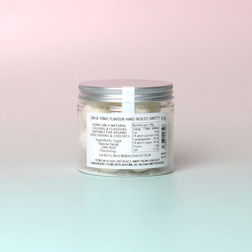 candyhouse boiled sweets gin tonic label