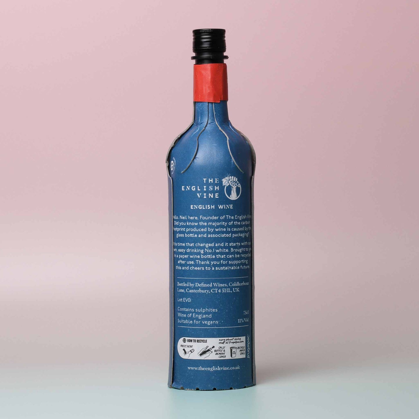 Number 1 Paper Bottle English White Wine made in Essex - England