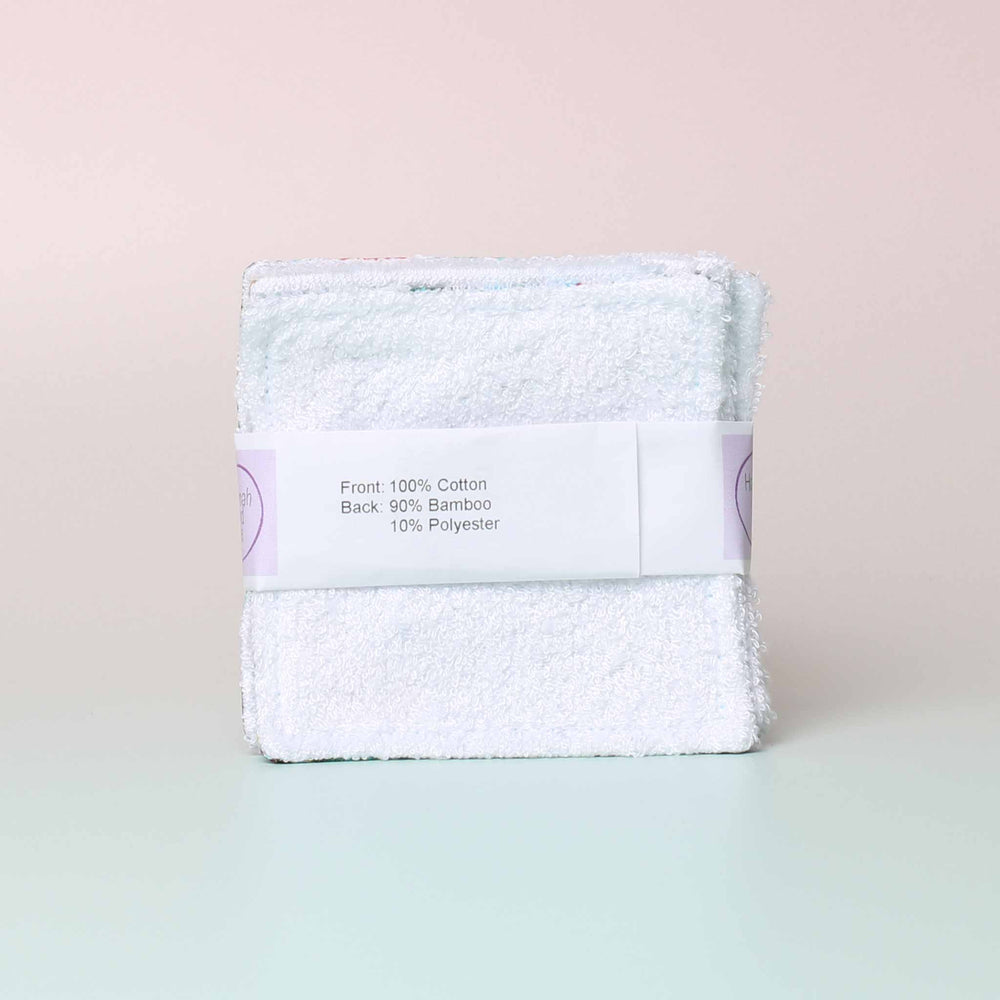 Hannah and Me - Tropical Toucan Reusable Face Wipes, set of 5