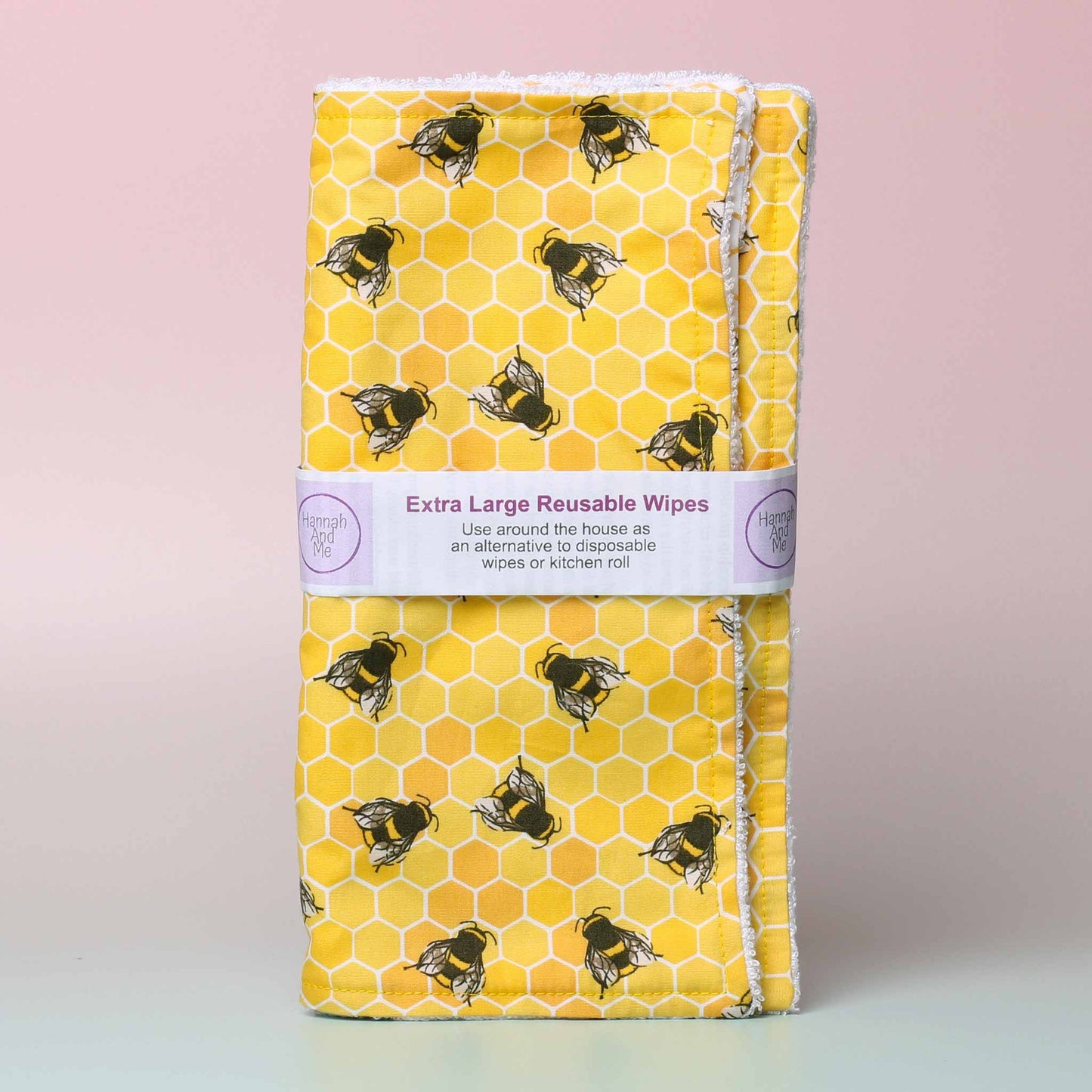 
                  
                    hannah me extra large reusable wipes bees
                  
                