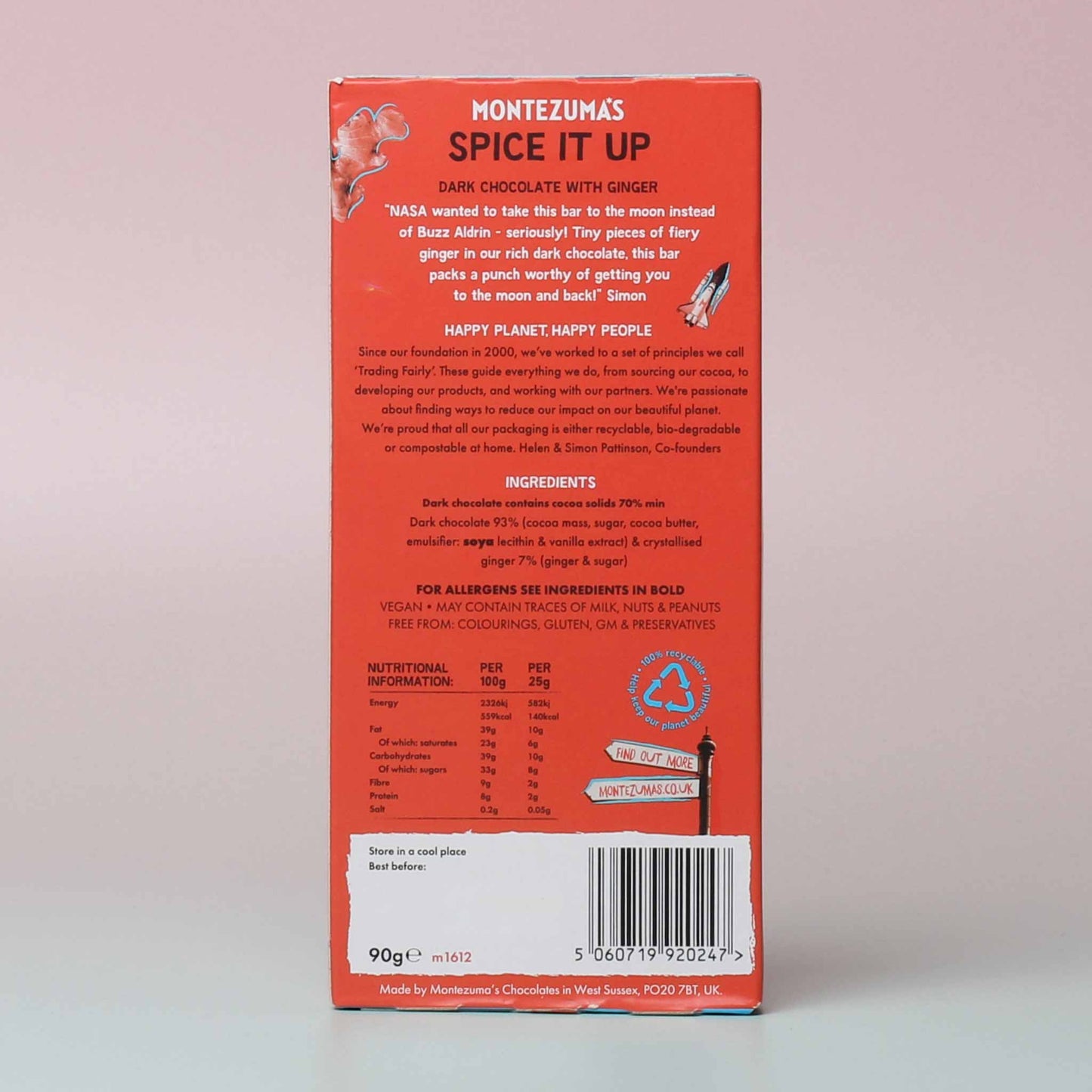 Montezumas - Spice It Up Ginger Dark Chocolate Bar