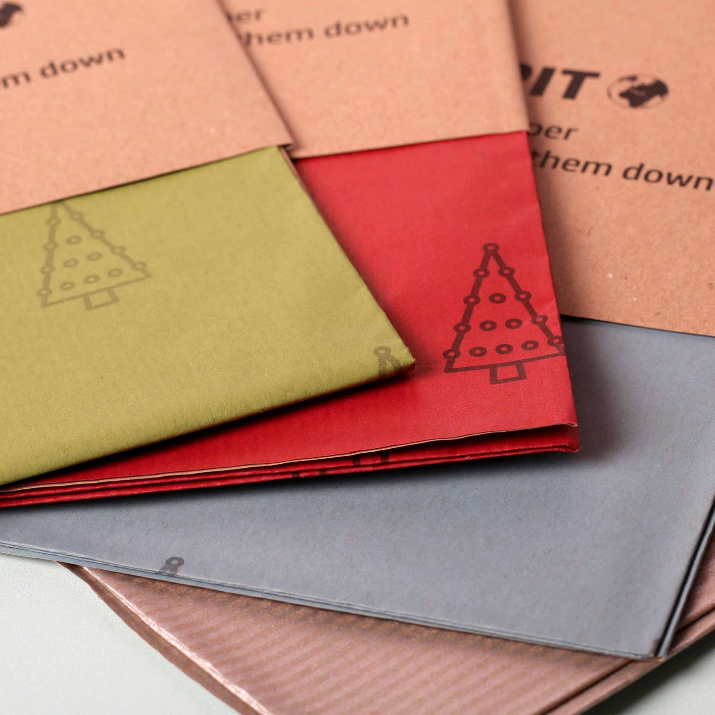 PlanetWrapIt - Festive Tree Recycled Kraft Wrapping Paper