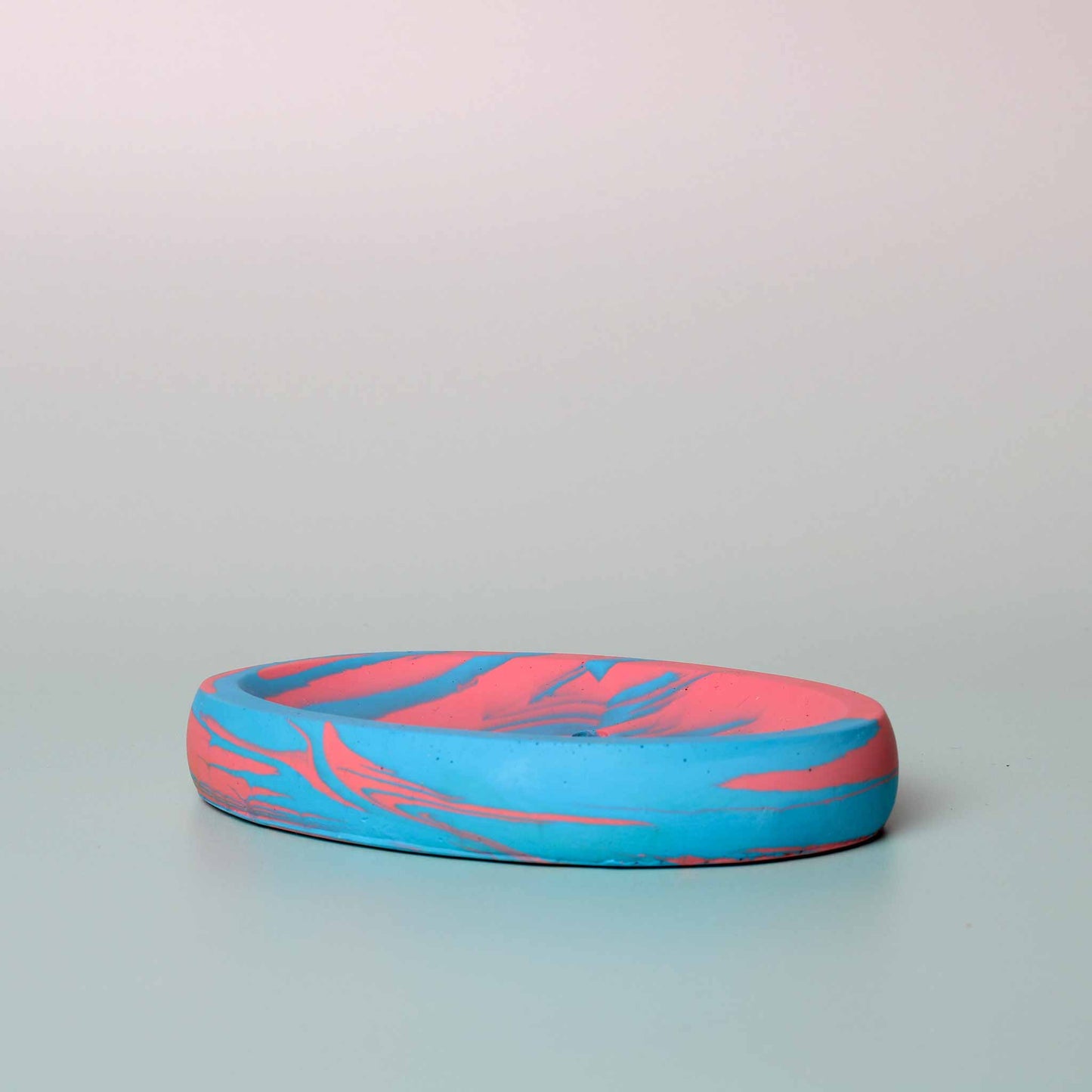 
                  
                    Gorgeous handmade eco-friendly Jesmonite pink and blue soap dish
                  
                