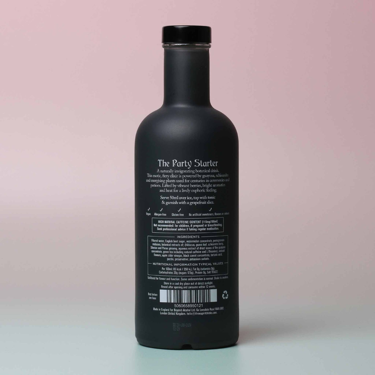 Three Spirit Livener Non-Alcoholic Spirit. Vegan, UK made invigorating elixir 