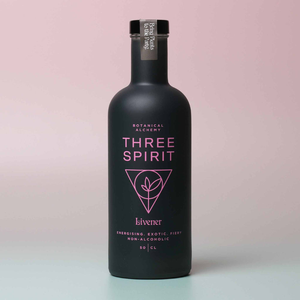 
                  
                    Three Spirit Livener Non-Alcoholic Spirit. Vegan, UK made invigorating elixir 
                  
                