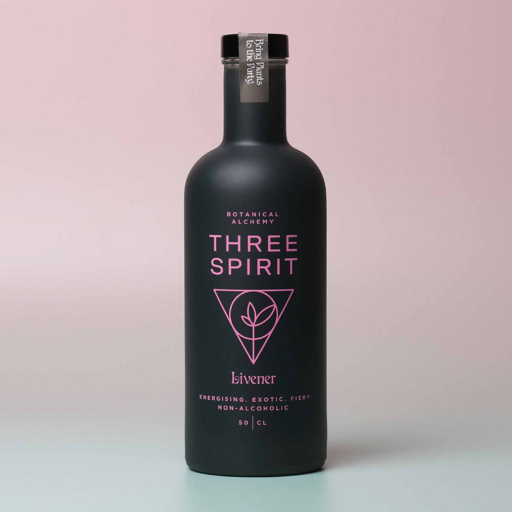 Three Spirit Livener Non-Alcoholic Spirit. Vegan, UK made invigorating elixir 