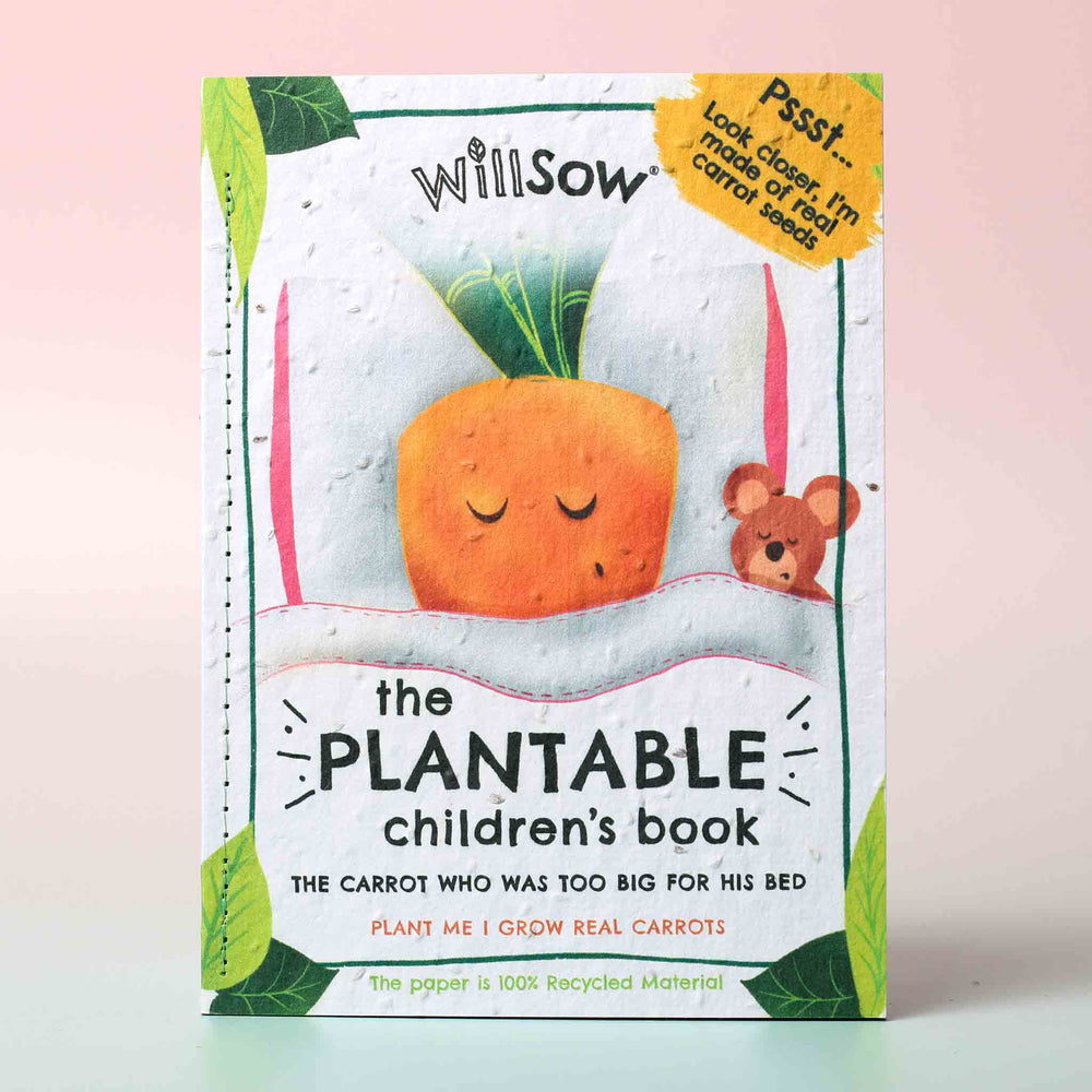 
                  
                    Willsow - The Carrot Who Was Too Big For His Bed, Plantable Book
                  
                